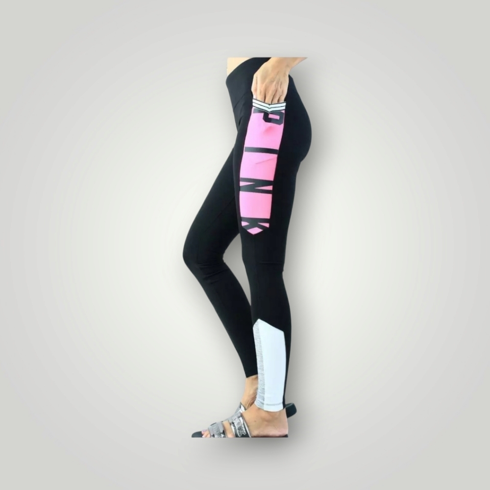 Stylish Black and Pink Leggings
